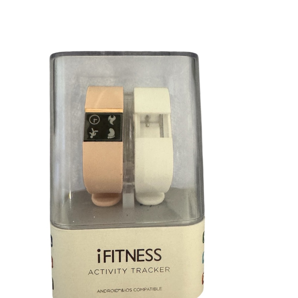NWT iFitness Activity Tracker Tracker - Pink and White with Bluetooth